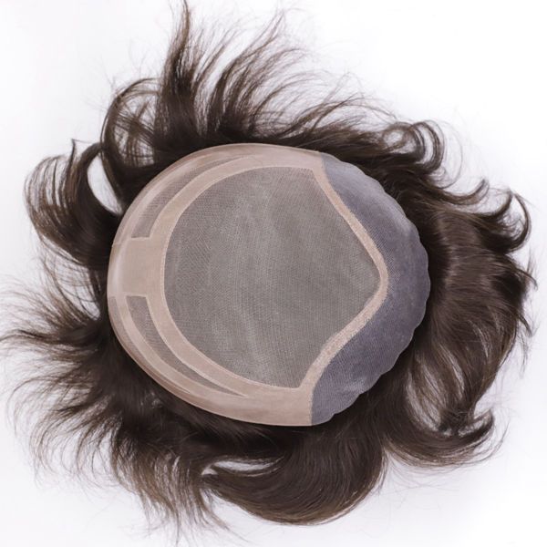 PU Front Stock Hair Toupee Wigs Hair System Toupee