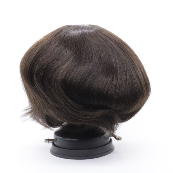 Lace with Clear PU on Sides Back, Stock Toupee Hair Piece