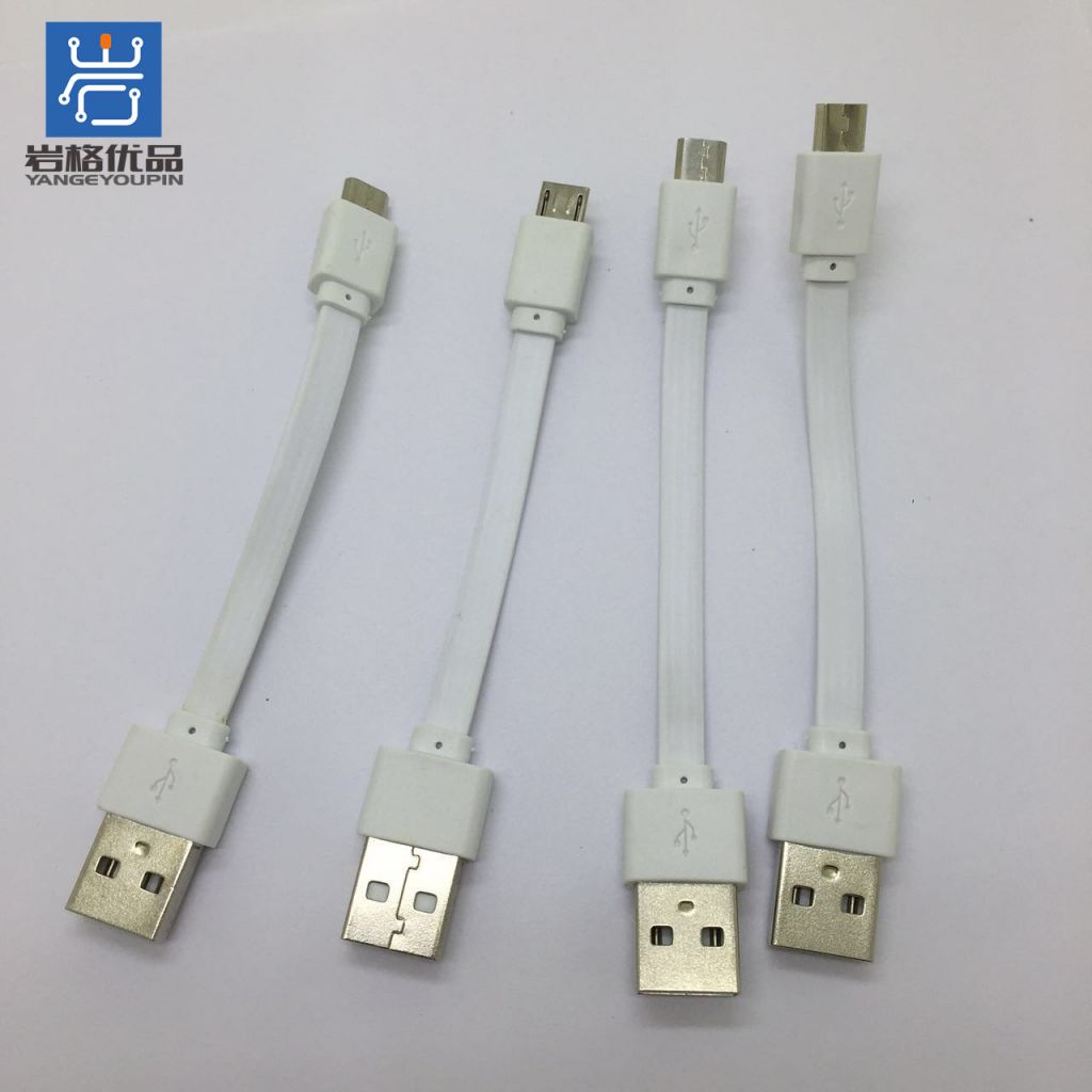 USB Micro cellphone data cables, charging wires , male to male short surface Mobilephone Data Sync Charger cables