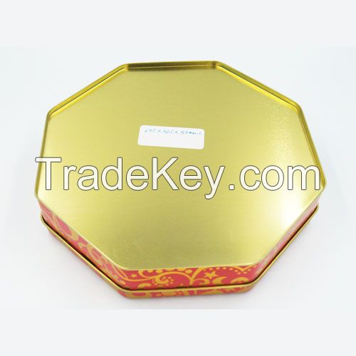 Octagon chocolate tins packaging supplier from China
