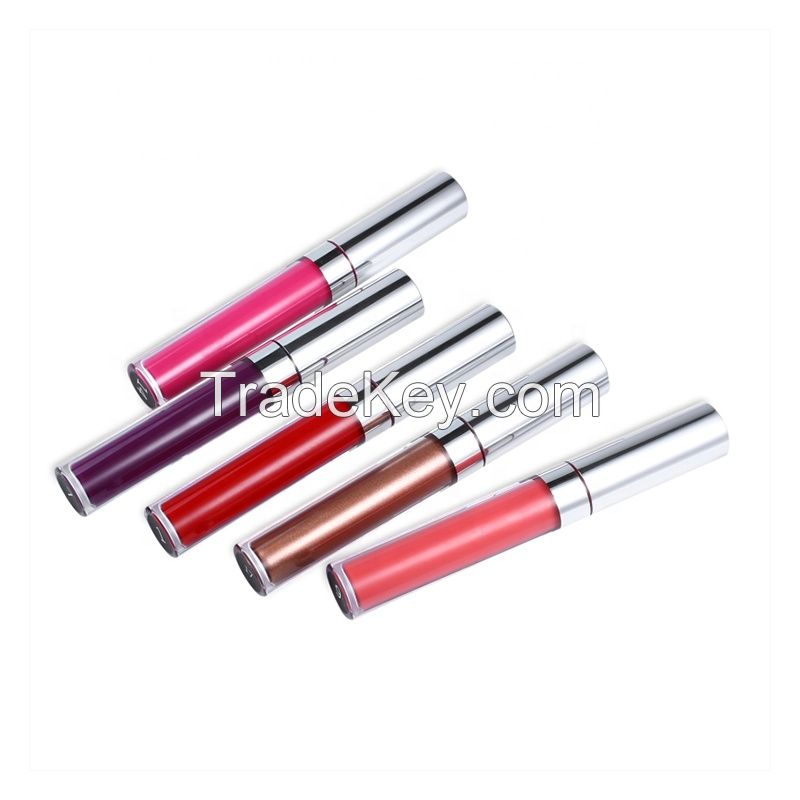 12pcs color high quality metallic lip gloss Waterproof non-stick cup lipstick