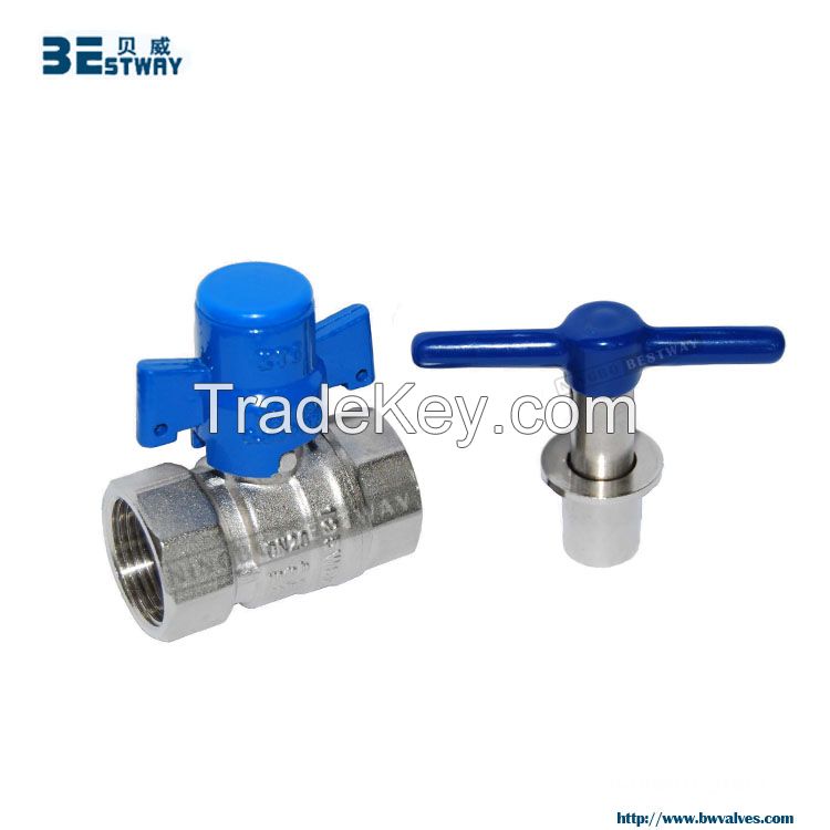 water meter lockable water valve with T handle
