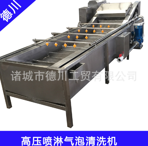 Vegetable and fruit cleaning and drying processing line