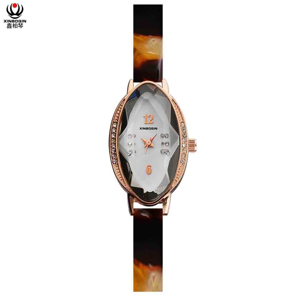 XINBOQIN Dropshipping Private Label OEM ODM Custom Wholesale Women Brand Latest Model High Quality Japan Movt Quartz Acetate Watch