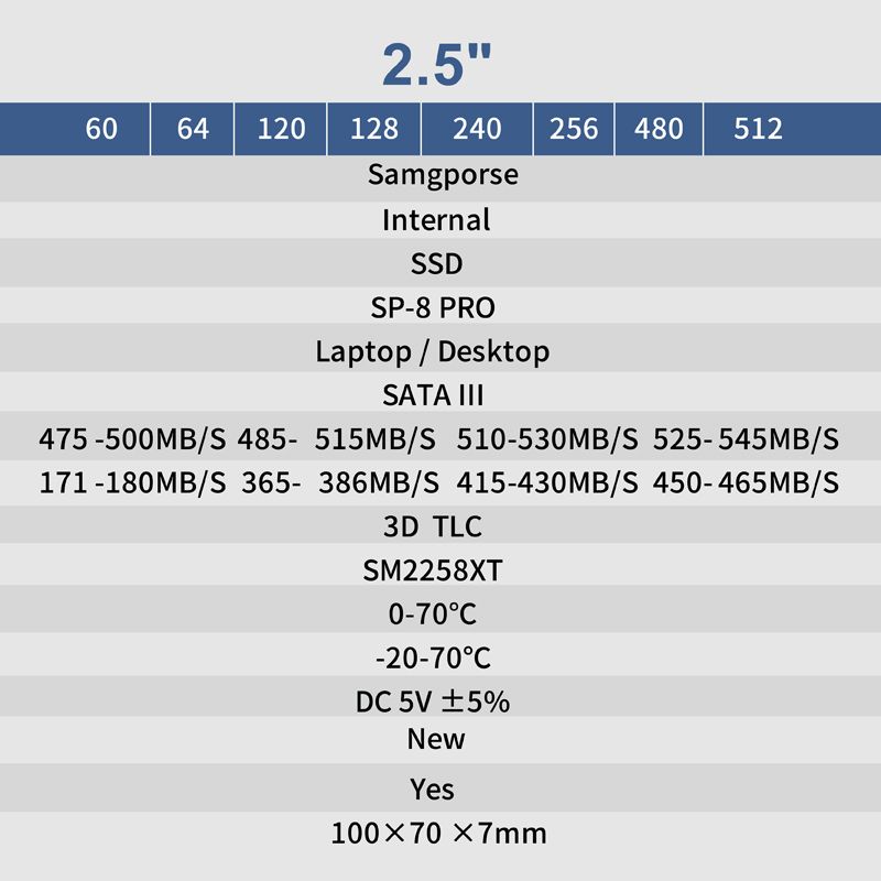 Samgporse  2.5 Ssd 120gb Sata3 6gb/s