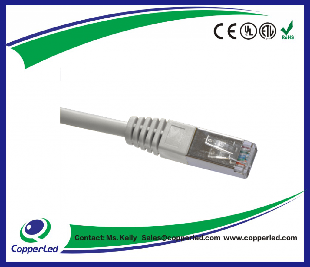 FTP Cat.5e Patch cord plain molded Grey Color