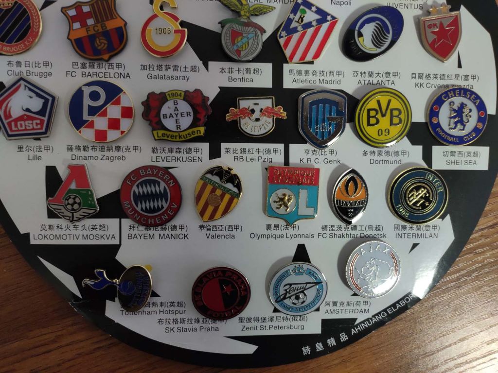 UEFA CHAMPIONS LEAGUE  Juventus Real Madrid Football BADGE PIN