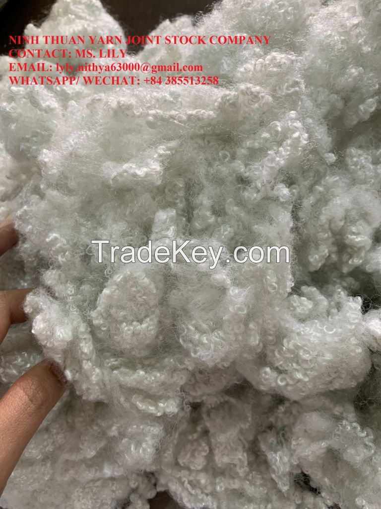 RECYCLED POLYESTER STAPLE FIBER 15D x 64MM