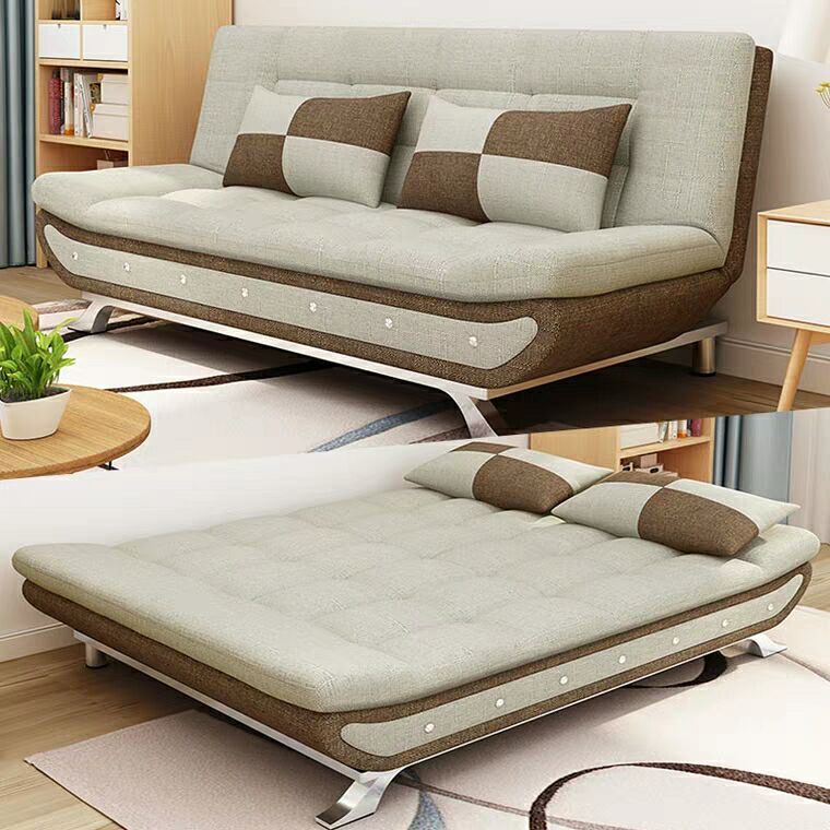Solid wood folding multi-functional sofa bed