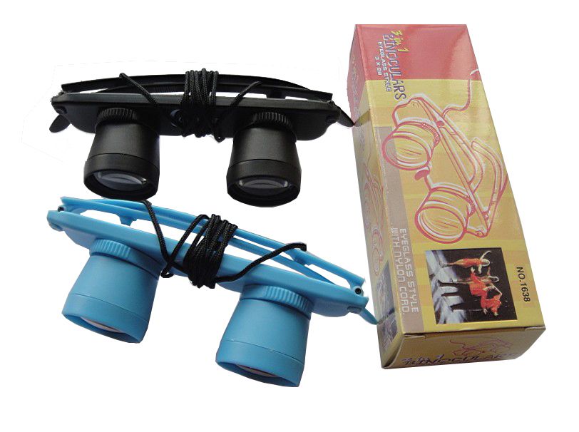 Head-wearing 3x28 Glasses Style Binoculars for Hiking Fishing Concert