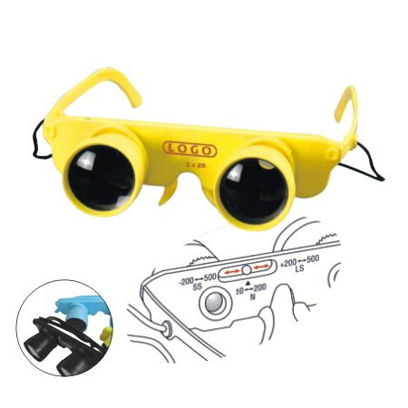 Head-wearing 3x28 Glasses Style Binoculars for Hiking Fishing Concert