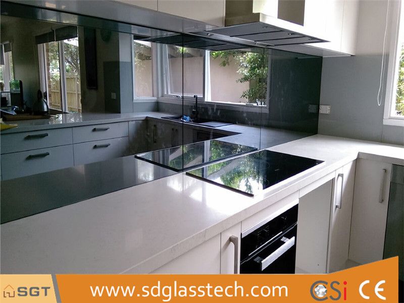 Toughenable Mirror Toughened Mirrored Kitchen Splashback Glass 