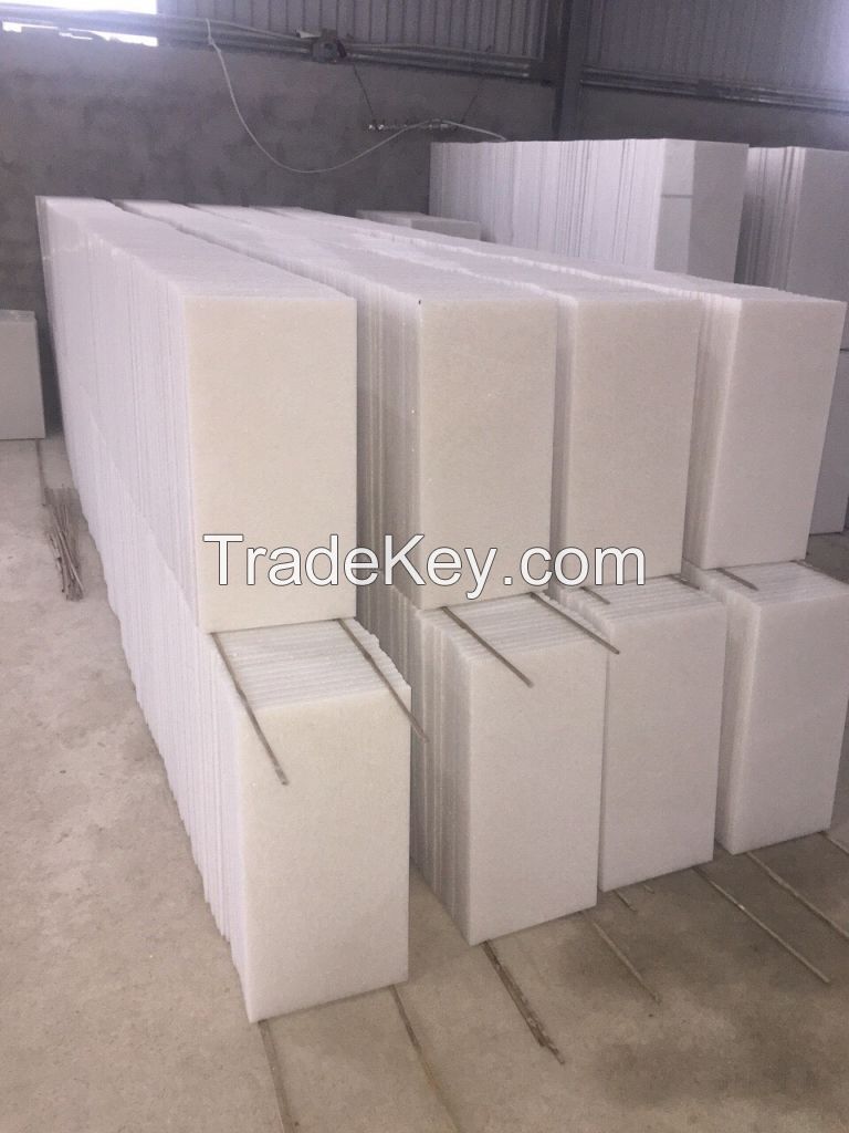 Vietnam Pure White Marble Tiles Polished Grade A