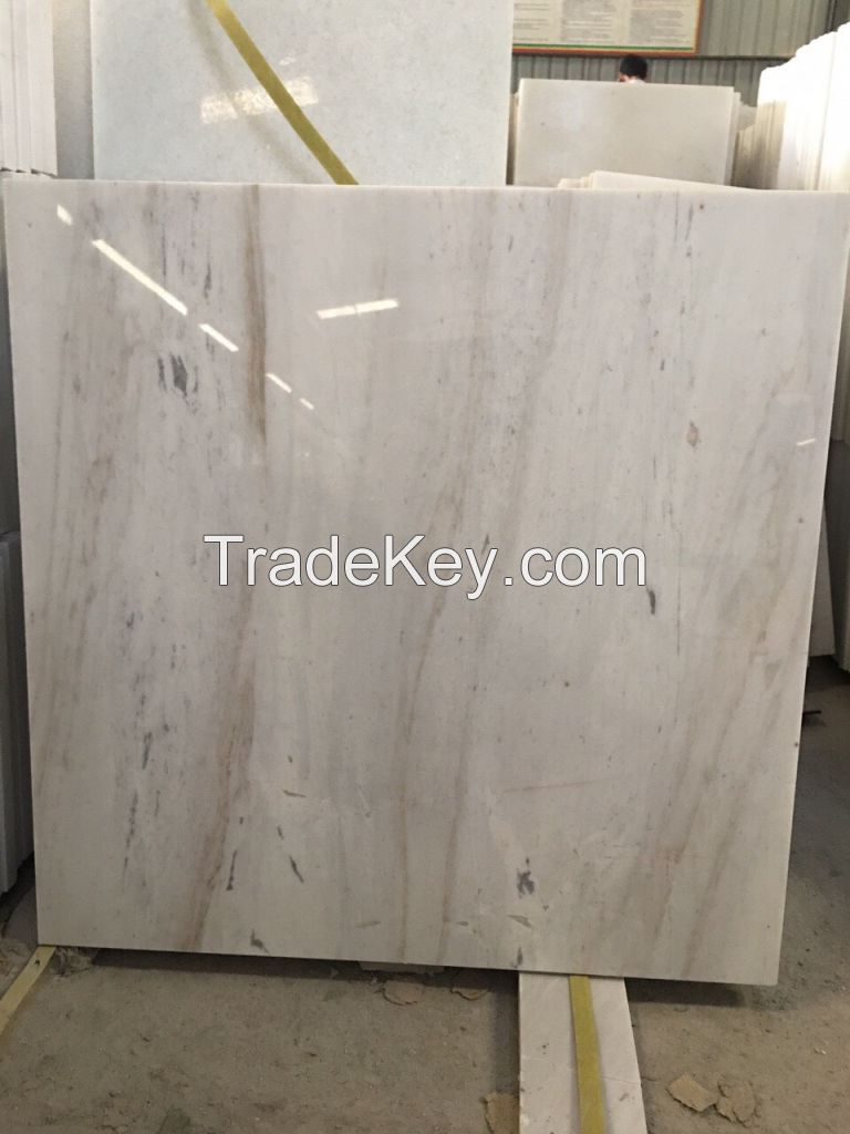 Milky White Marble Polished Tiles Polished