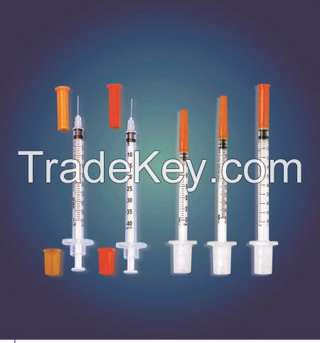 1ml Disposable insulin syringe with needle