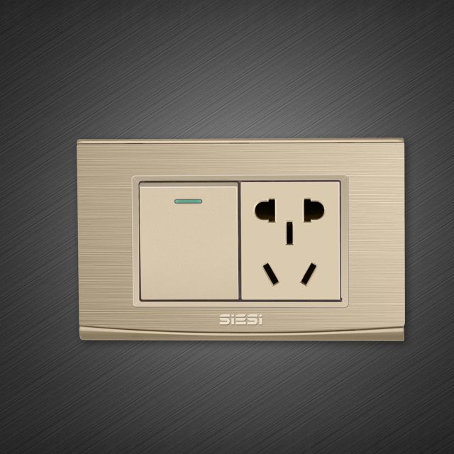 Wall socket with switch