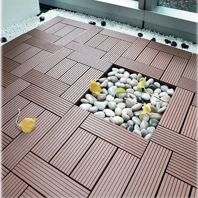 300*300mm Wpc DIY TILES For Garden Decor