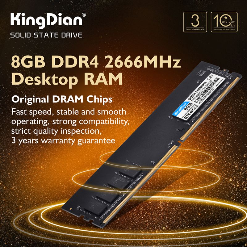 Kingdian High Performance Gaming Motherboard Ddr4 Ram 4Gb