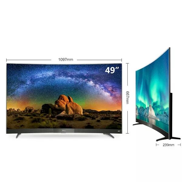  49-inch High-end Curved Surface 4k Slim Intelligent Network Led Lcd Screen Tv Hot New Products Free Shipping! 