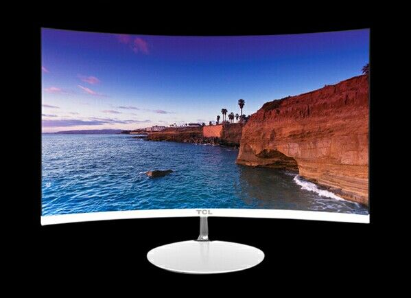 55inch 34 nuclear primary color quantum dot artificial intelligence HDR ultra-thin 4K curved TV (deep ash) free shipping. 