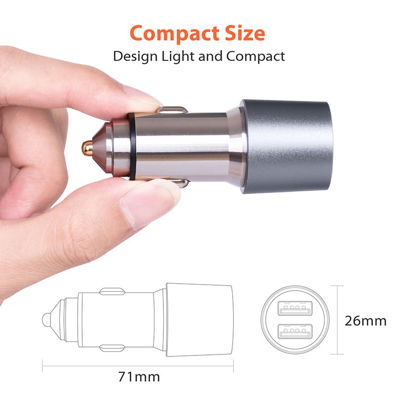 Quick Charge 3.0 Dual USB Car Charger MK-C4