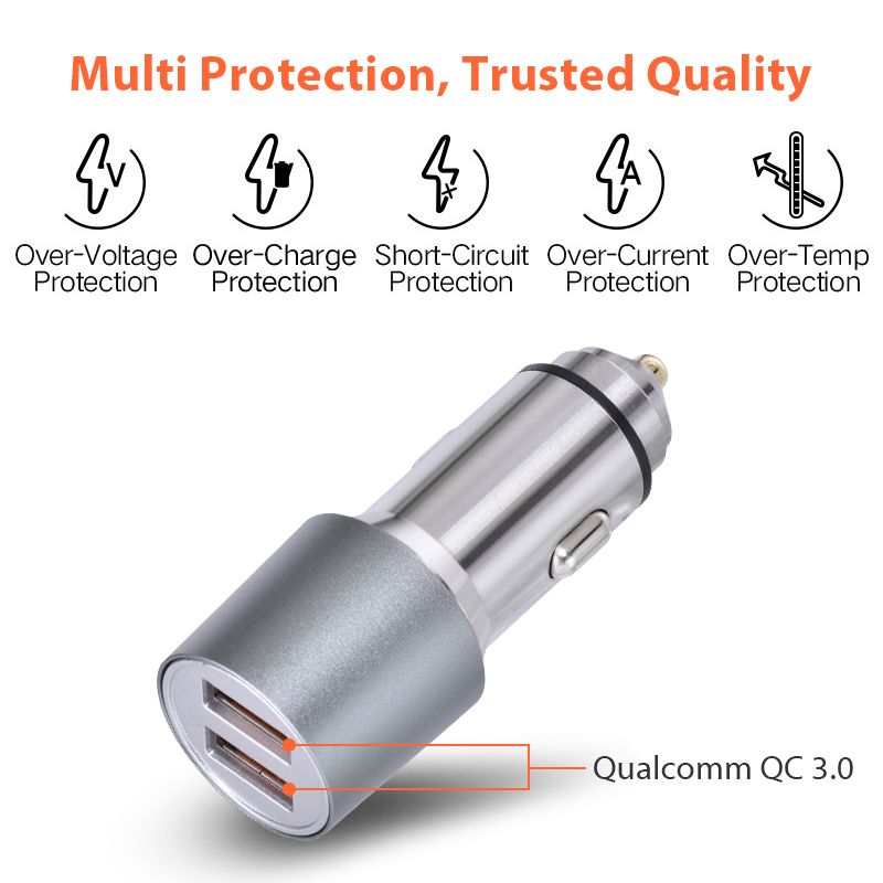 Quick Charge 3.0 Dual USB Car Charger MK-C4