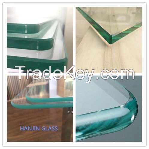 Clear Tempered or Heat Soaked Tempered Glass for showers, doors, furnitures