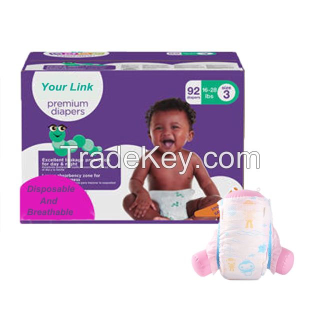 stock lot factory supply FDA certificate baby diapers spain baby diaper