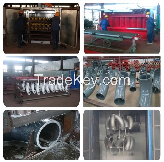 Best quality casted DN125* R275*90 degree concrete pump elbow