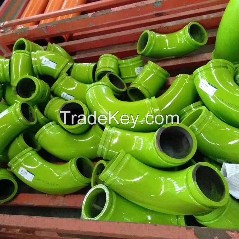 Best quality casted DN125* R275*90 degree concrete pump elbow