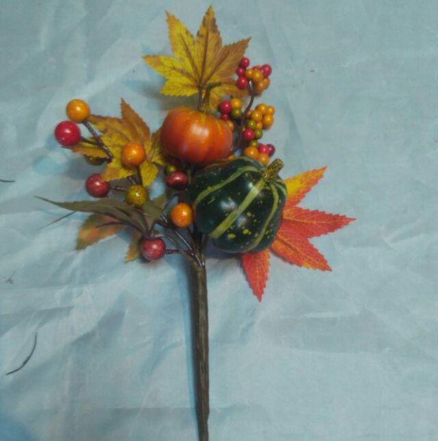 small artificial christmas fruit pumpkin decorations with long branch