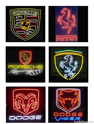 Porsche Neon Car Signs/Dodge  Car signs