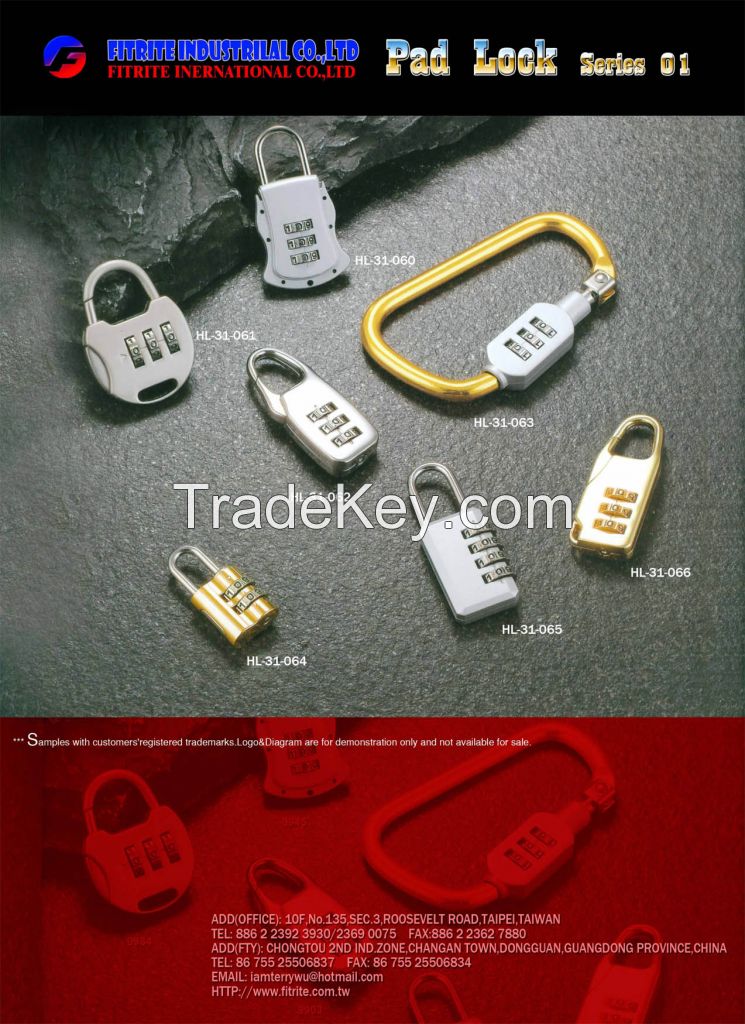 Luggage Locks, Bag Closures, Turn Locks, Pad Locks