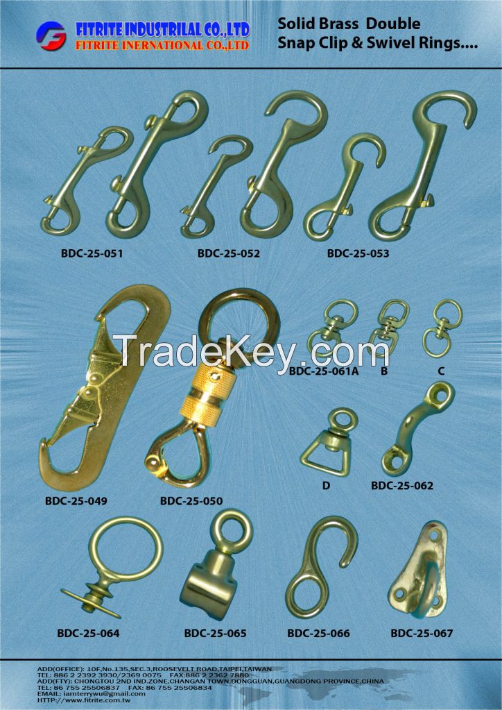 Solid Brass Buckles, Solid Brass Hooks
