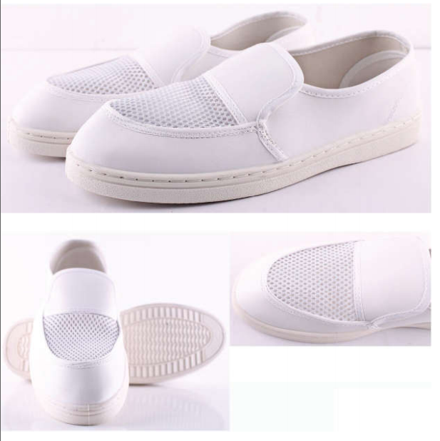 Autoclavable PU Antistatic ESD stripe meshy canvas shoes