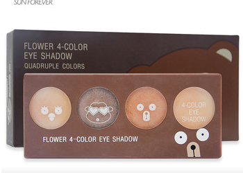 Eye makeup powder type long last waterproof sweatproof little bear eye shadow color palette 