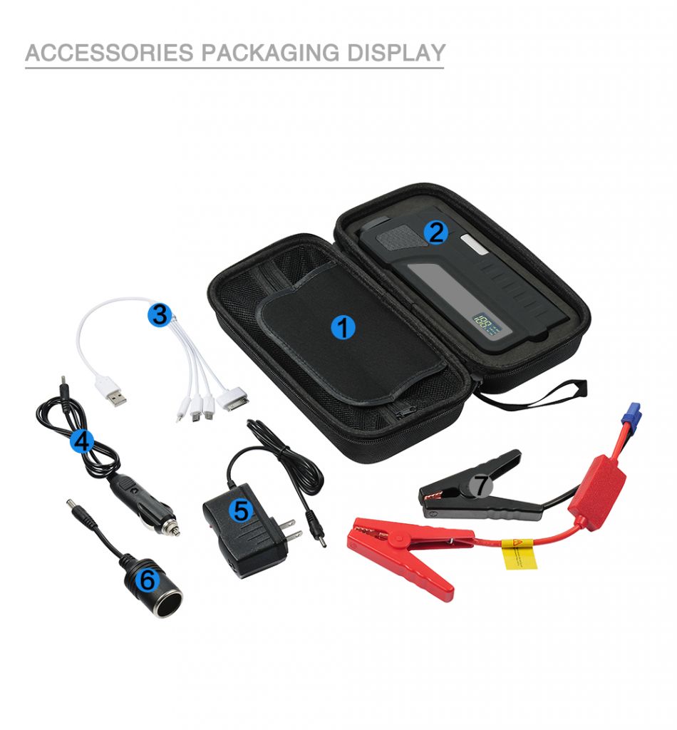 18000mAh Car Jump Starter FC-85TC with AC output mobile power bank