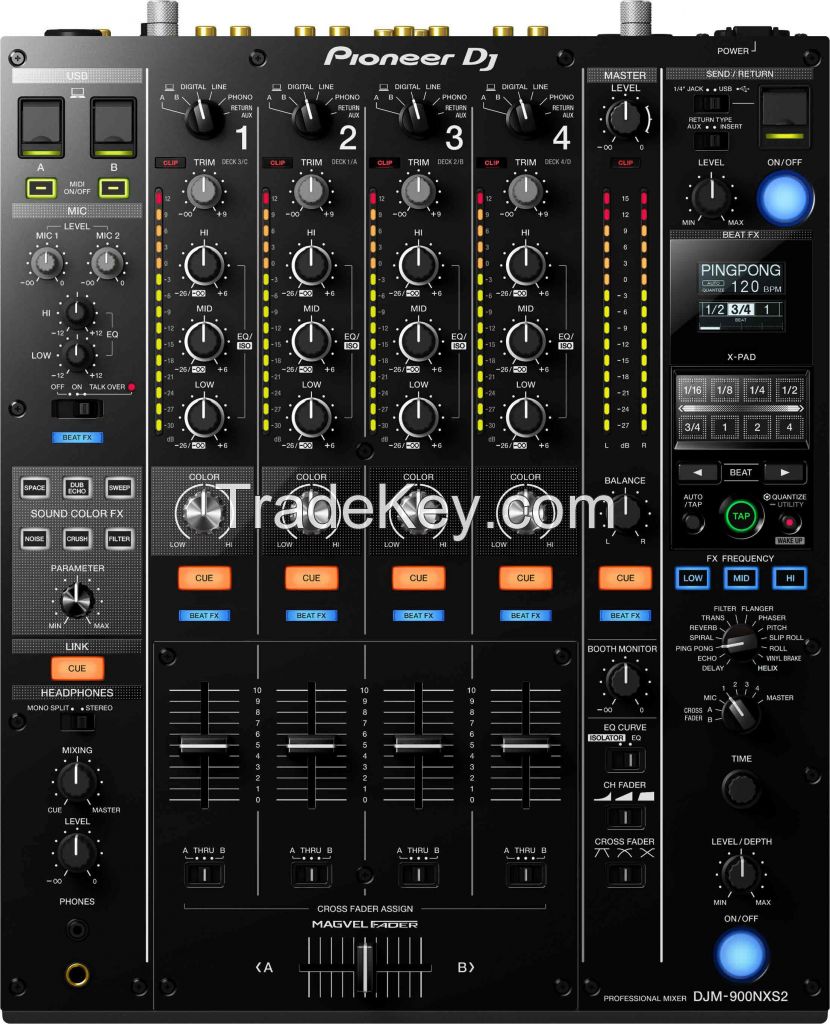 Pioneer DJ DJM-900NXS2 4 Channel DJ Mixer with Analog and Digital I/O Dual USB Connectivity