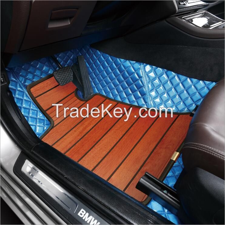 3D car mats OEM production Fish bone pattern Luxury product