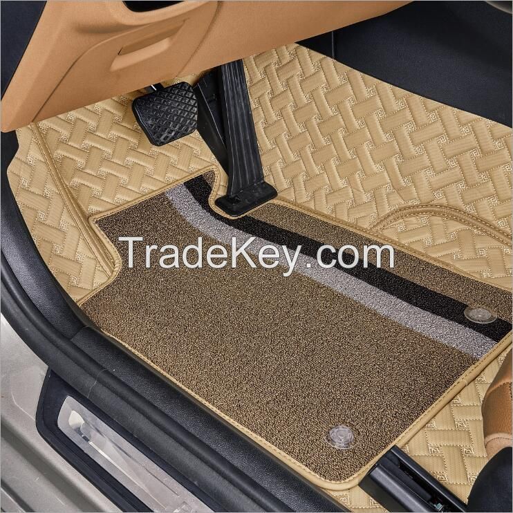 3D automotive car floor mats Customized colors PVC leatherette high quality