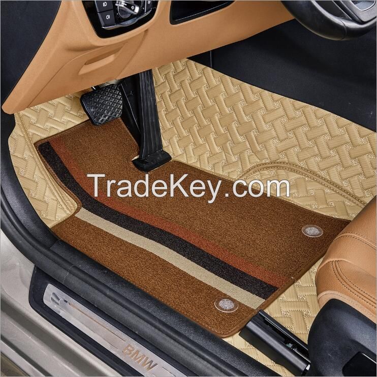 3D automotive car floor mats Customized colors PVC leatherette high quality