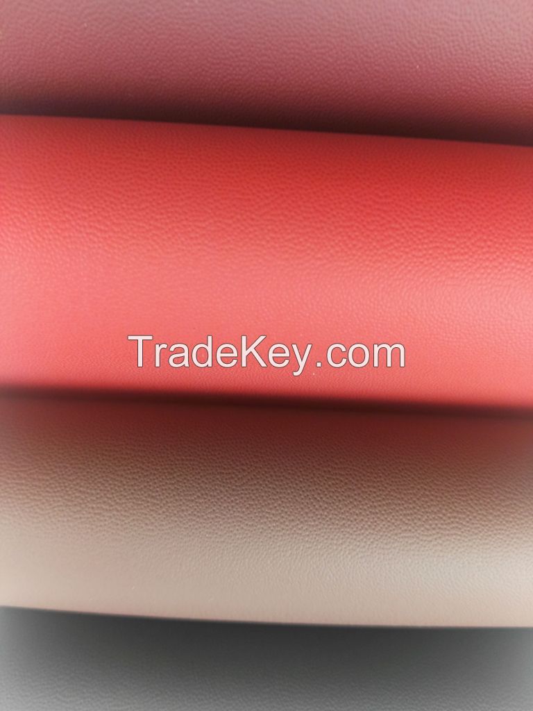 Sheep skin and non-woven backing bottom Artificial PVC leather for cars