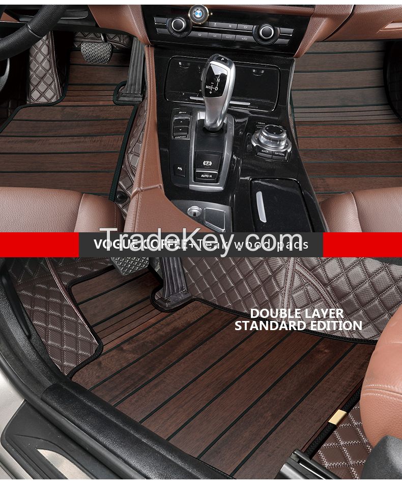 Customized 3D floor mats for various cars models PVC artificial synthetic leatherette