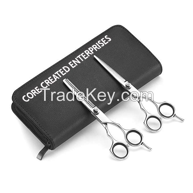 Professional Barber Razor and Thinning Scissors