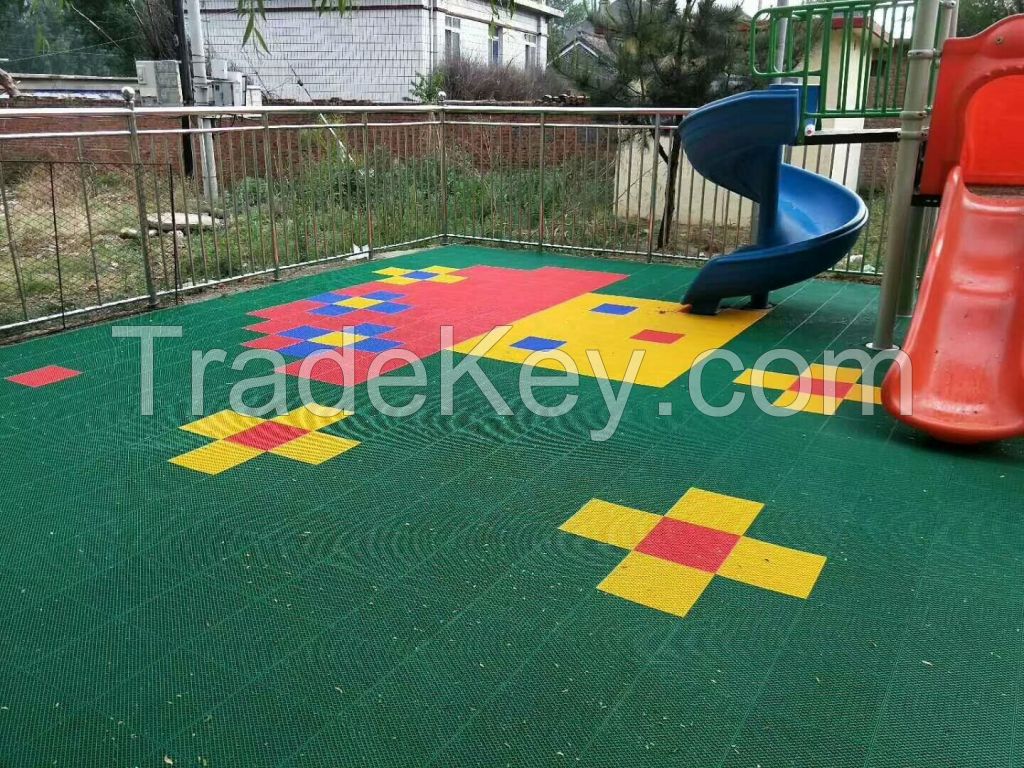 PP interlock flooring tiles for kids playground