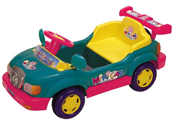 Children ride on mini car
