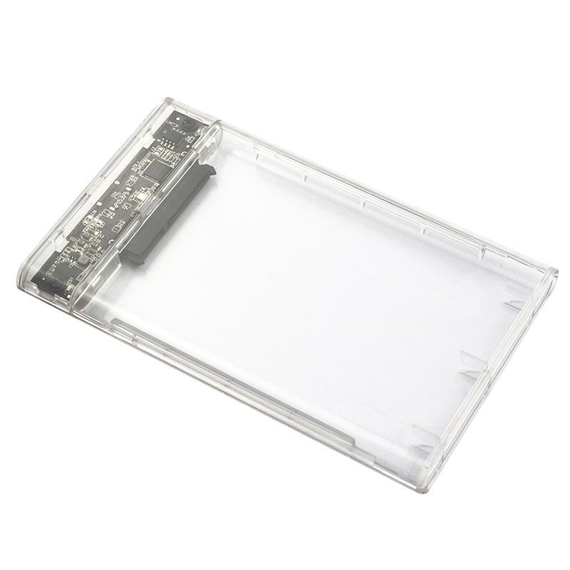 hot-selling transparent hard drive disk case usb3.0 2.5 inch sata hdd enclosure