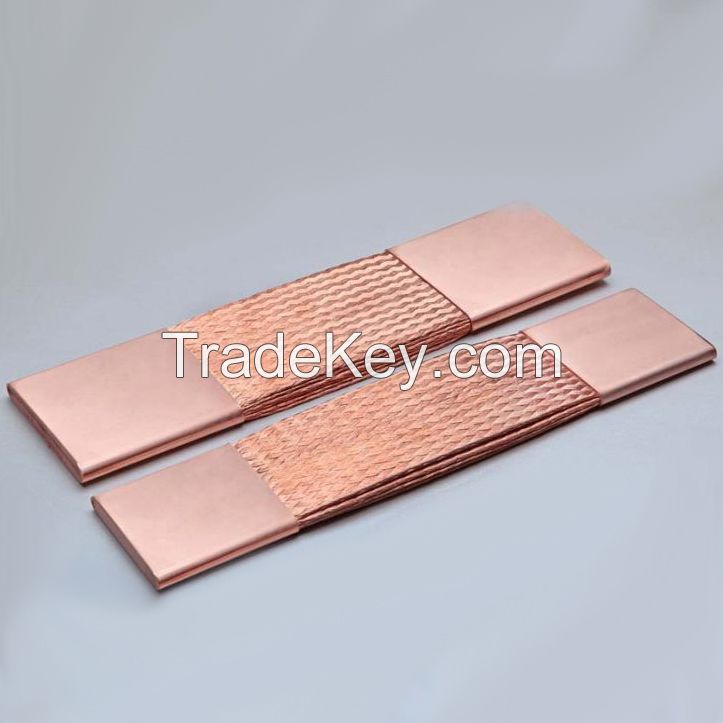 Manufacturer Flexible Braided Copper Tin Covered Busbar Low Price Connector High Quality Strap Different Model