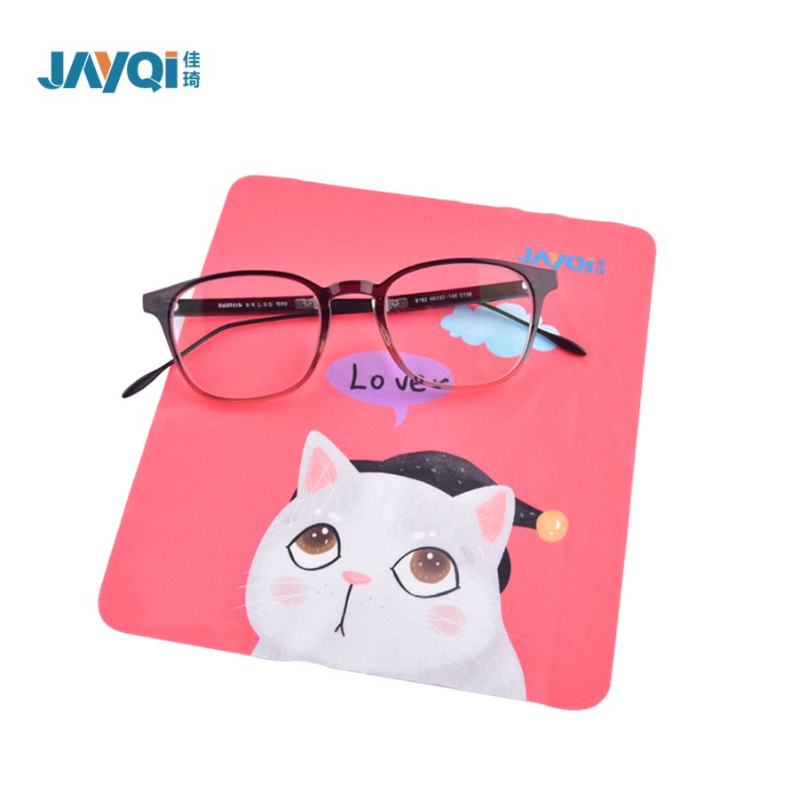 custom print cute microfiber glasses cleaning cloth