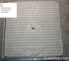 Square manhole cover and frame